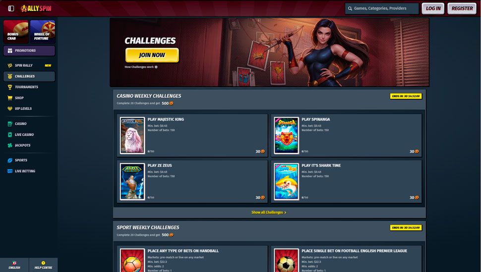 AllySpin Challenges