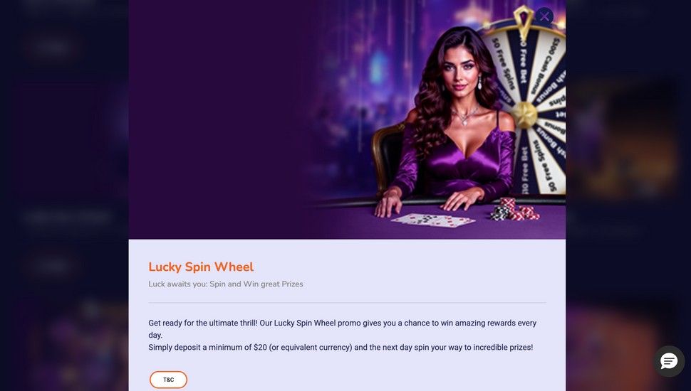 CasinoMega Lucky Spin Wheel