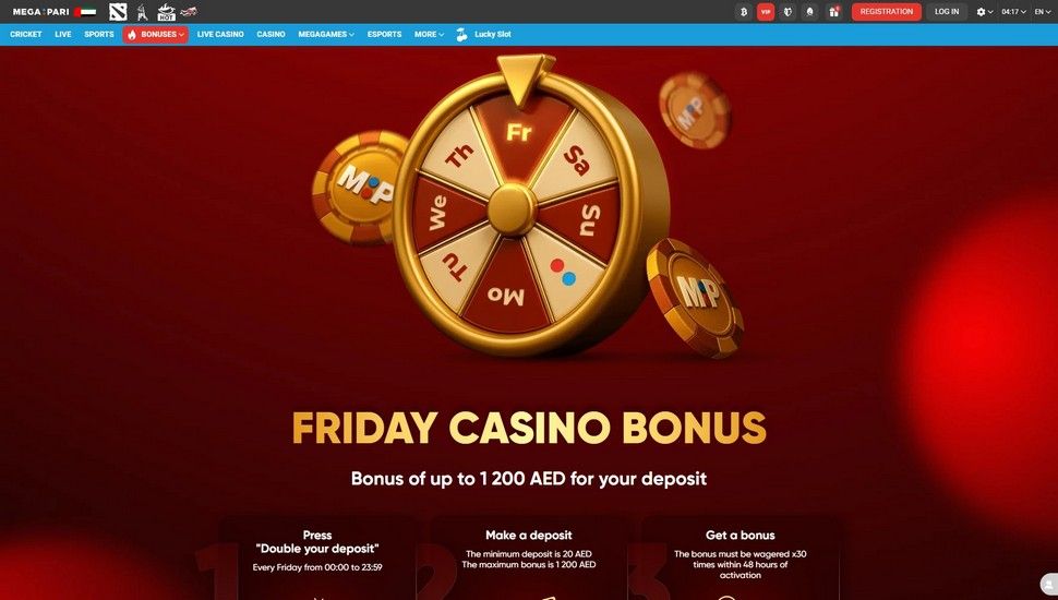 Megapari casino Friday Casino Reload Bonus