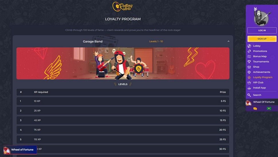 Rolling Slots VIP Program