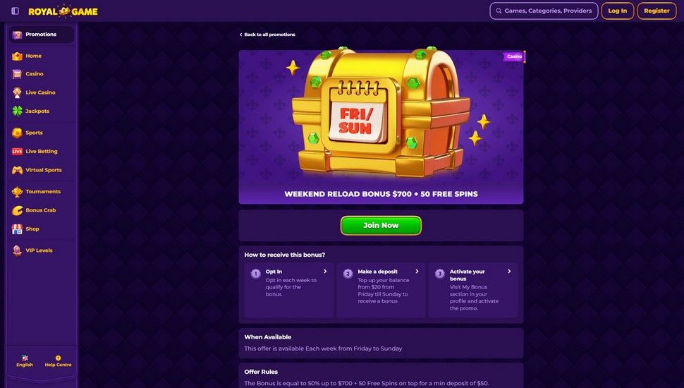 RoyalGame Weekend Reload