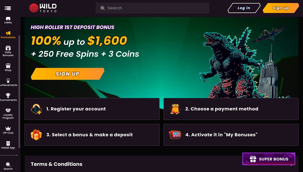 High Roller Bonus Wild Tokyo