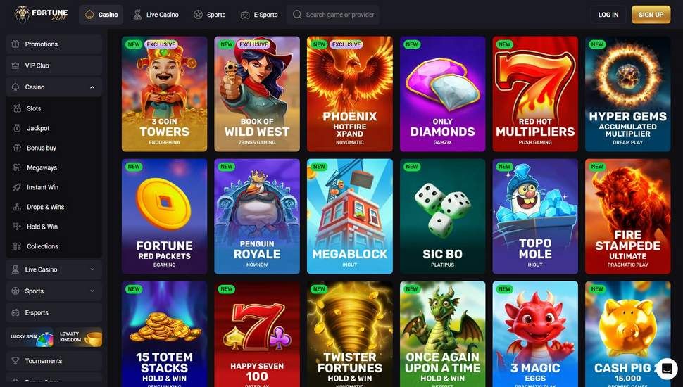 Fortune Play casino slots page