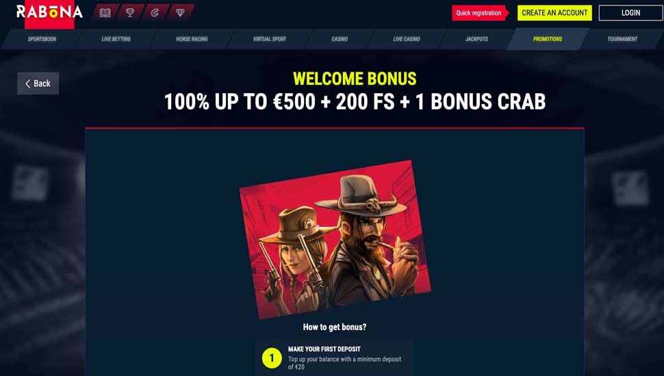 rabona casino bonuses