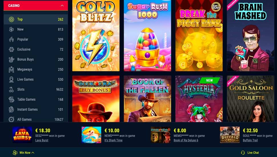 rabona casino games