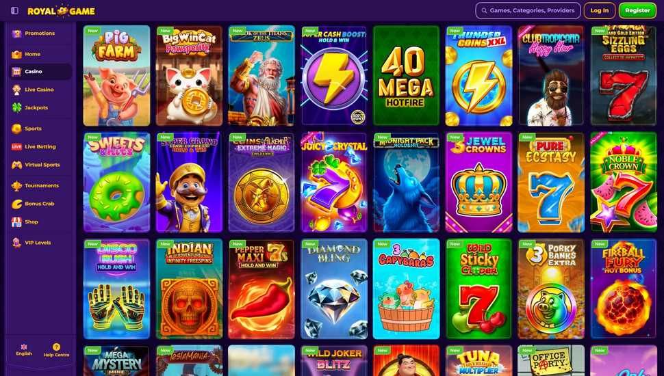 RoyalGame casino slots page