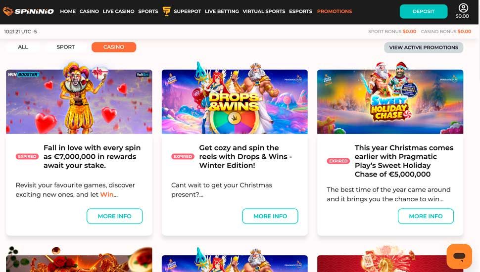 Spininio Tournaments