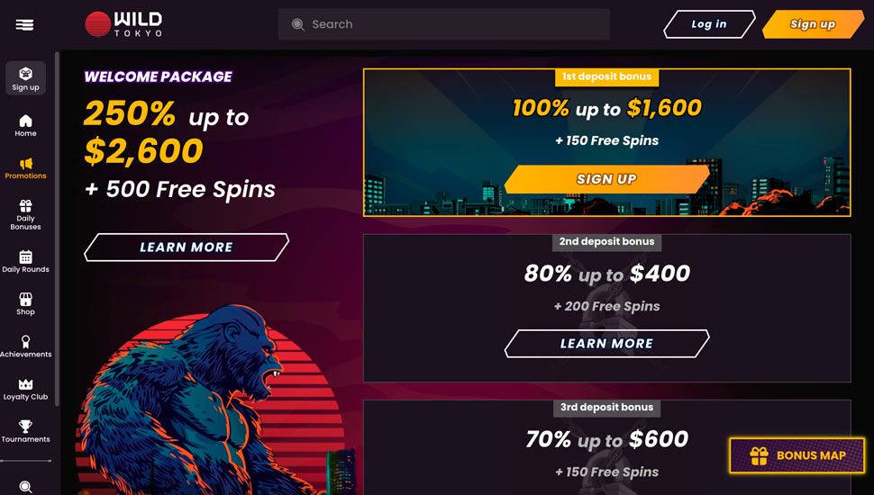 WildTokyo casino Bonuses
