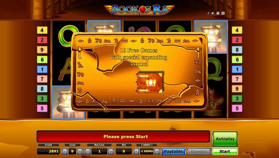 Book of Ra slot free spins