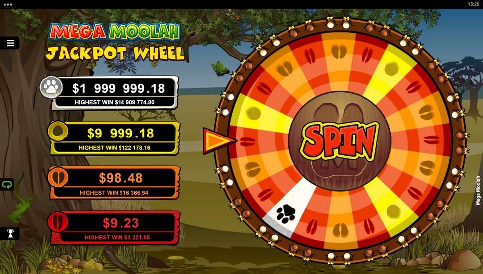 Mega Moolah slot jackpot bonus game
