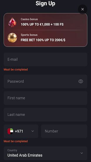 Sign Up casino