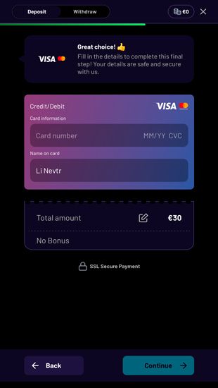 provide your card number