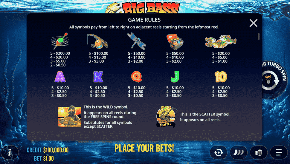 Big Bass Bonanza Game info