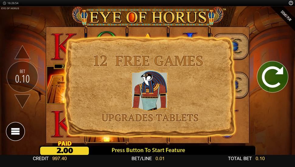 Eye of Horus Free Spins